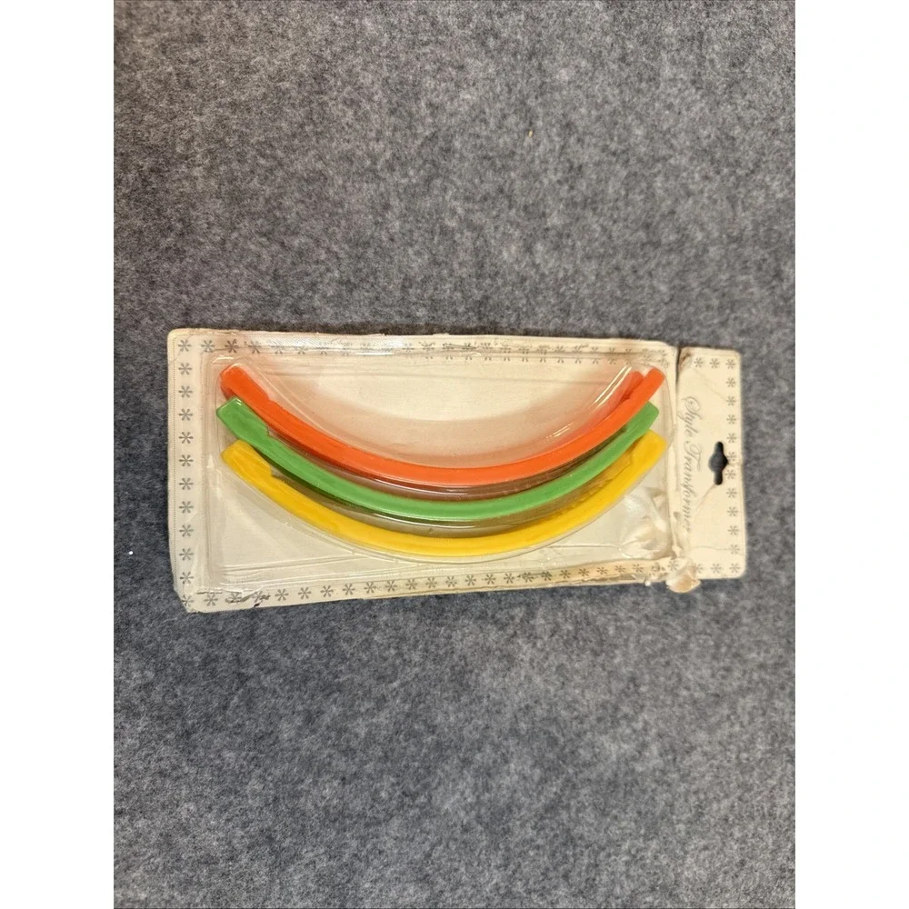 Style Transformer  Banana Hair Clips Pack Of 3 New Old Stock Vintage Retro